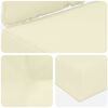 vidaXL Almofada para Sof&aacute; Externo 3 pcs Creme Poli&eacute;ster