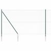vidaXL Poste de Cerca Verde 50 x 1,5 m (malha de 13 mm) A&ccedil;o e PVC