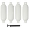 vidaXL Para-choques para barco 4 pcs 51x14 cm PVC branco