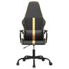 vidaXL Cadeira gaming couro artificial preto e dourado