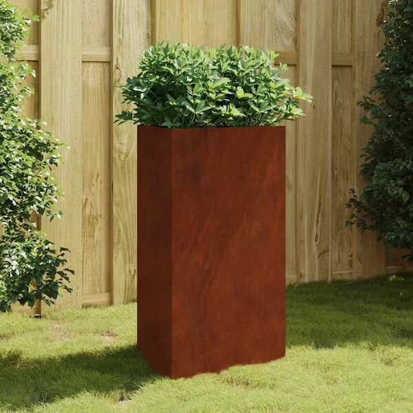 vidaXL Vaso/floreira de jardim 50x43x75 cm a&ccedil;o corten