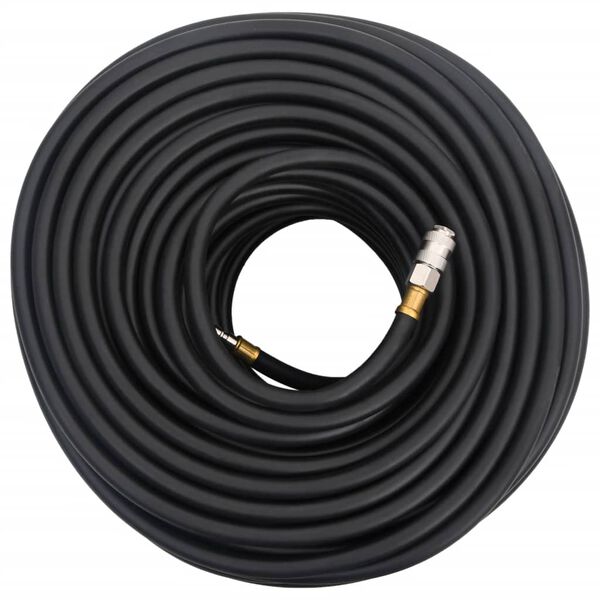 vidaXL Mangueira de ar h&iacute;brida 0,6" 100 m borracha e PVC preto