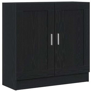 vidaXL Gabinete de Livros 3 n&iacute;veis 82,5 x 30,5 x 80 cm Carvalho Preto