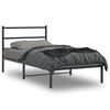 vidaXL Estrutura de cama com cabeceira 107x203 cm metal preto