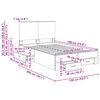 vidaXL Estrutura da Cama com cabeceira Carvalho Defumado 135 x 190 cm