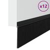 vidaXL Selos de Escovas para Porta Auto-adesivos 12 pcs Preto 100 cm