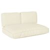 vidaXL Conjunto de Almofadas para Palete 3 pcs Creme 120 x 80 x 12 cm