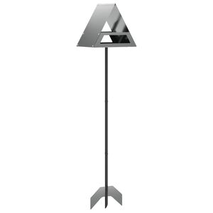 vidaXL Comedouro para P&aacute;ssaros A&ccedil;o Galvanizado Prateado