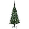 vidaXL &Aacute;rvore de Natal Artificial Pr&eacute;-iluminada Verde 120 cm