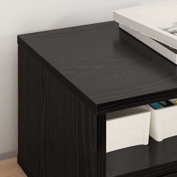 vidaXL Suporte para Impressora Carvalho Preto 40 x 32 x 24 cm