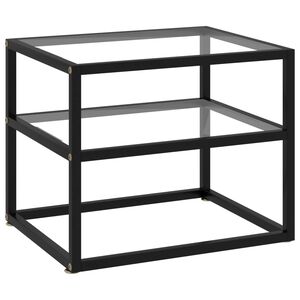 vidaXL Mesa consola 50x40x40 cm vidro temperado transparente