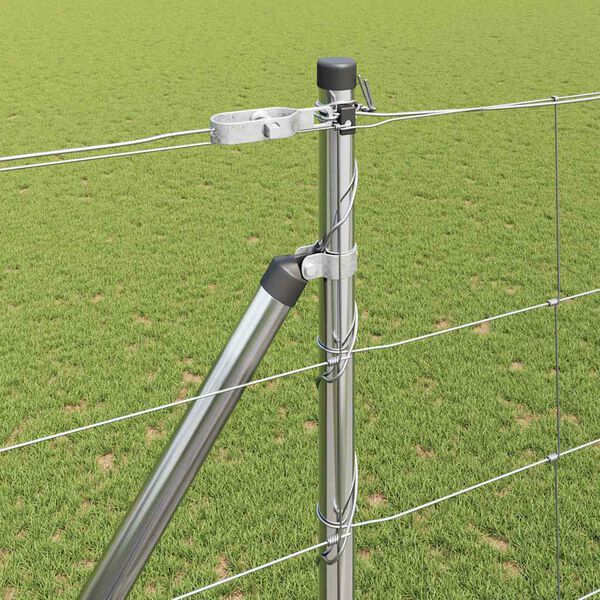 vidaXL Poste de Cerca Galvanizado 25 x 1,6 m Aço