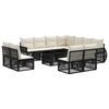 vidaXL Conjunto de Sof&aacute; de Jardim 12 unid. Preto e Branco Creme