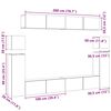 vidaXL Conjunto m&oacute;veis de TV 8 pcs madeira processada carvalho sonoma
