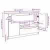 vidaXL Buffet Branco Brilhante 100 x 30 x 65,6 Madeira processada