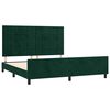 vidaXL Estrutura de cama sem colch&atilde;o 160x200 cm veludo verde-escuro