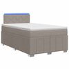 vidaXL Cama box spring com colch&atilde;o Cinzento-acastanhado 120 x 200 cm