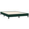 vidaXL Box Cama primavera com Colch&atilde;o Verde Escuro 140x210 cm Veludo