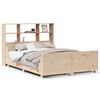 vidaXL Cama com estante sem colch&atilde;o 140x190 cm madeira maci&ccedil;a