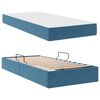 vidaXL Cama com arruma&ccedil;&atilde;o e colch&atilde;o Azul Escuro 90 x 200 cm Veludo