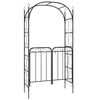 vidaXL Arco de jardim c/ port&atilde;o 108x45x235 cm a&ccedil;o preto