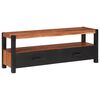 vidaXL Gabinete de m&iacute;dia com gaveta Castanho 110 x 30 x 40 cm