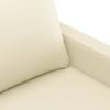 vidaXL Sofá de 2 lugares 140 cm couro artificial cor creme