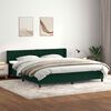 vidaXL Cama com molas colch&atilde;o 200x210 cm veludo verde-escuro