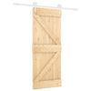 vidaXL Porta Deslizante Natural e Branco 85 x 210 cm