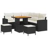vidaXL Conjunto de Sof&aacute; de Jardim 8 unid. Preto vime PE