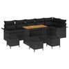 vidaXL Conjunto de Sof&aacute; de Jardim 10 unid. 9-N&uacute;mero de lugares Preto