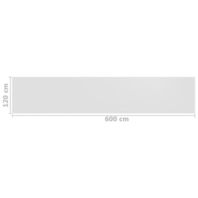 vidaXL Tela de varanda 120x600 cm PEAD branco