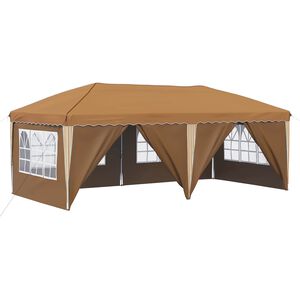 vidaXL Tenda de Festa Pop-up 575 x 288 x 245 cm Bege