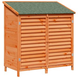 vidaXL Galp&atilde;o de Jardim com telhado Castanho 106 x 56 x 113,5 cm