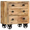 vidaXL Arm&aacute;rio lateral com gaveta Castanho 70 x 38 x 63 cm