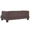vidaXL Cama para c&atilde;es 80x45x30 cm couro artificial castanho