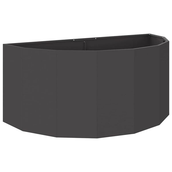 vidaXL Floreira Preto 120 x 60 x 50 cm A&ccedil;o