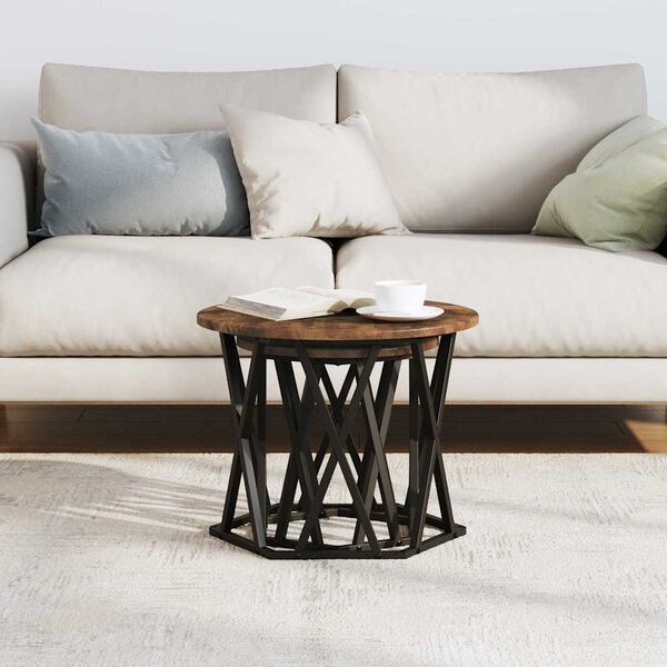 vidaXL Mesa Lateral 2 pcs Carvalho Defumado