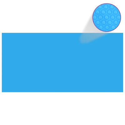 Cobertura de piscina retangular 450 x 220 cm PE azul