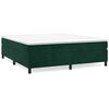 vidaXL Estrutura de cama com molas 180x200 cm veludo verde-escuro