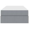 vidaXL Cama com arruma&ccedil;&atilde;o e colch&atilde;o Cinzento-claro 90 x 190 cm