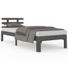 vidaXL Estrutura de cama 90x200 cm madeira maci&ccedil;a cinzento