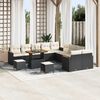 vidaXL Conjunto de Sof&aacute; de Jardim 13 pcs Preto Rattan Sint&eacute;tico