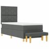 vidaXL Cama Box com colch&atilde;o Cinzento escuro 80 x 200 cm tecido
