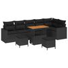 vidaXL Conjunto de Sof&aacute; de Jardim 9 unid. Preto vime PE