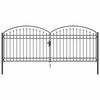 vidaXL Port&atilde;o de Cerca ASSEN 401 x 200 cm A&ccedil;o Cinzeto Tranc&aacute;vel