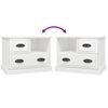 vidaXL Mesa de cabeceira 60x39x45 cm branco brilhante