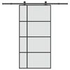 vidaXL Porta desliz. c/ conj. ferragens 102,5x205cm vidro ESG/alum&iacute;nio