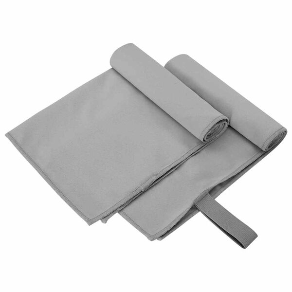 vidaXL Toalhas Esportivas 2 pcs Cinzento escuro 50 x 30 cm