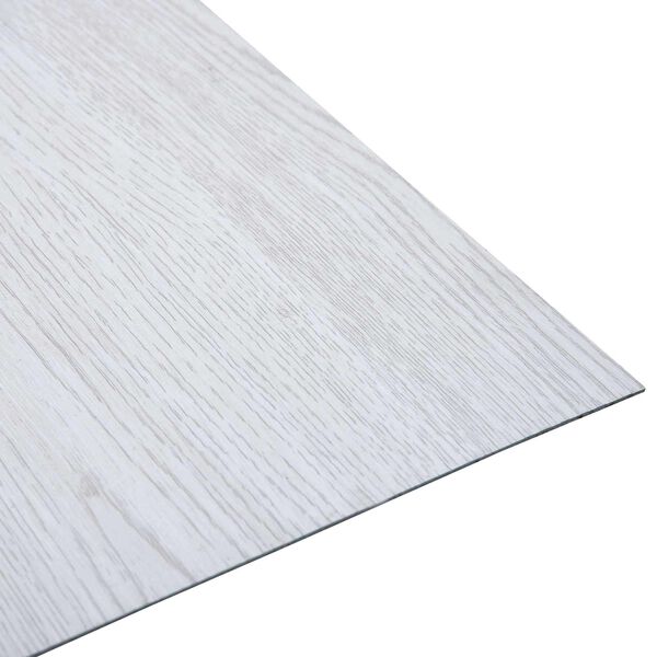 vidaXL Pranchas de Piso 55 pcs Branco 5,11 m&sup2; PVC